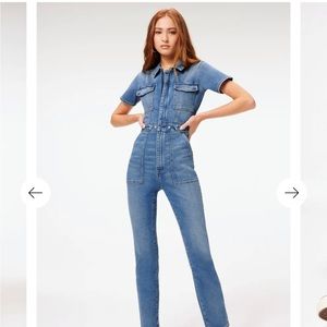 Good American denim jumpsuit (Brand New, unworn, tags and packaging attached)